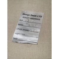 9-ft Standard Arm Upholstered Sofa w/ Dark Wood Nailhead Legs by George Smith