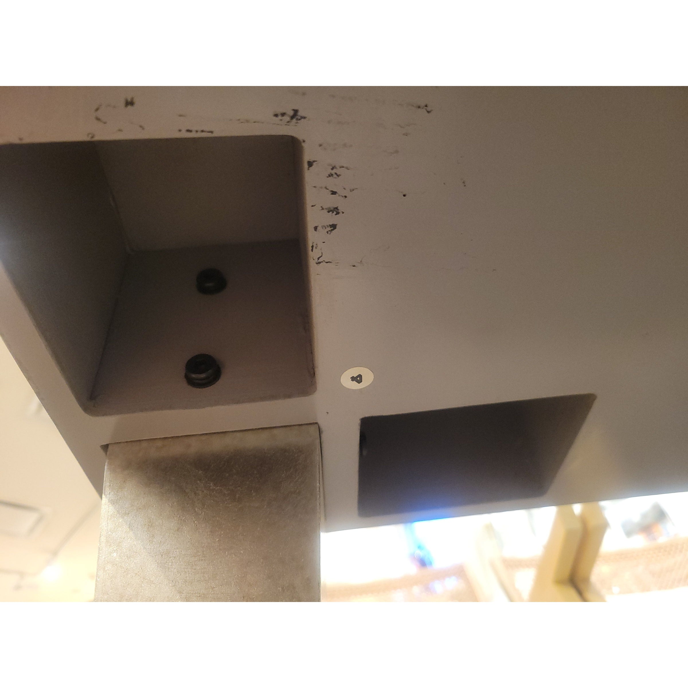 Mirrored Glass Silverleaf Finish Rectangular Coffee Table (As Is)