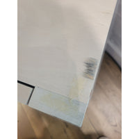 4-Door Bleached Walnut Credenza on Sculpted Legs Attrib. to Tony Ingrao (AS IS)