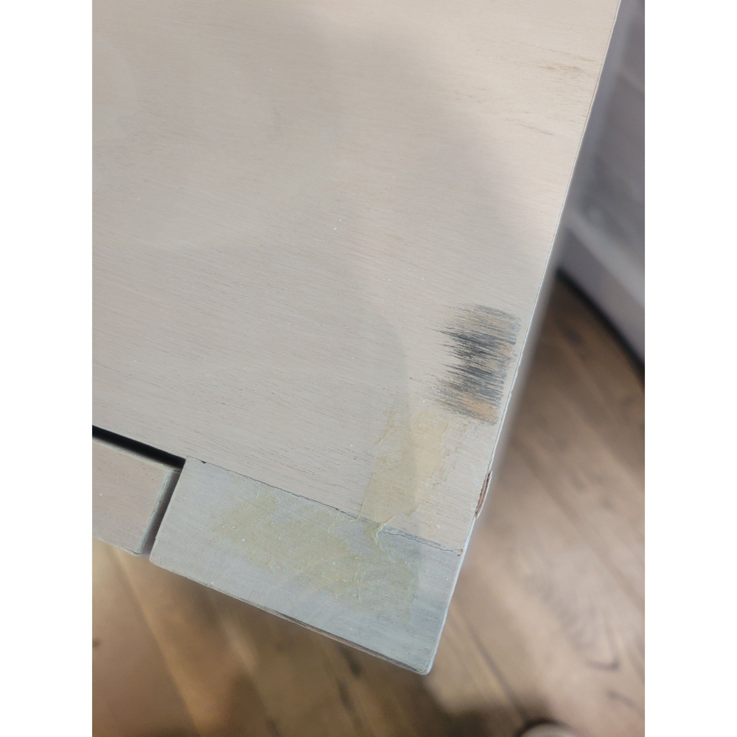 4-Door Bleached Walnut Credenza on Sculpted Legs Attrib. to Tony Ingrao (AS IS)