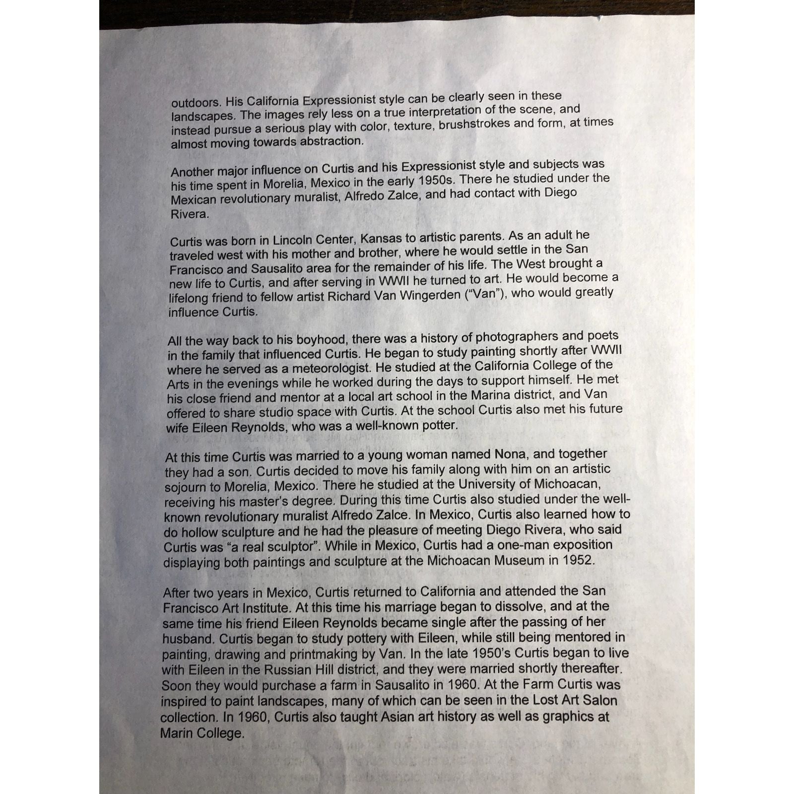 Watercolor Nude Study by Ross Curtis in Gray Frame