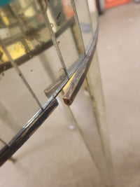 PAIR of Vintage Mirrored Glass Side Tables (AS IS)