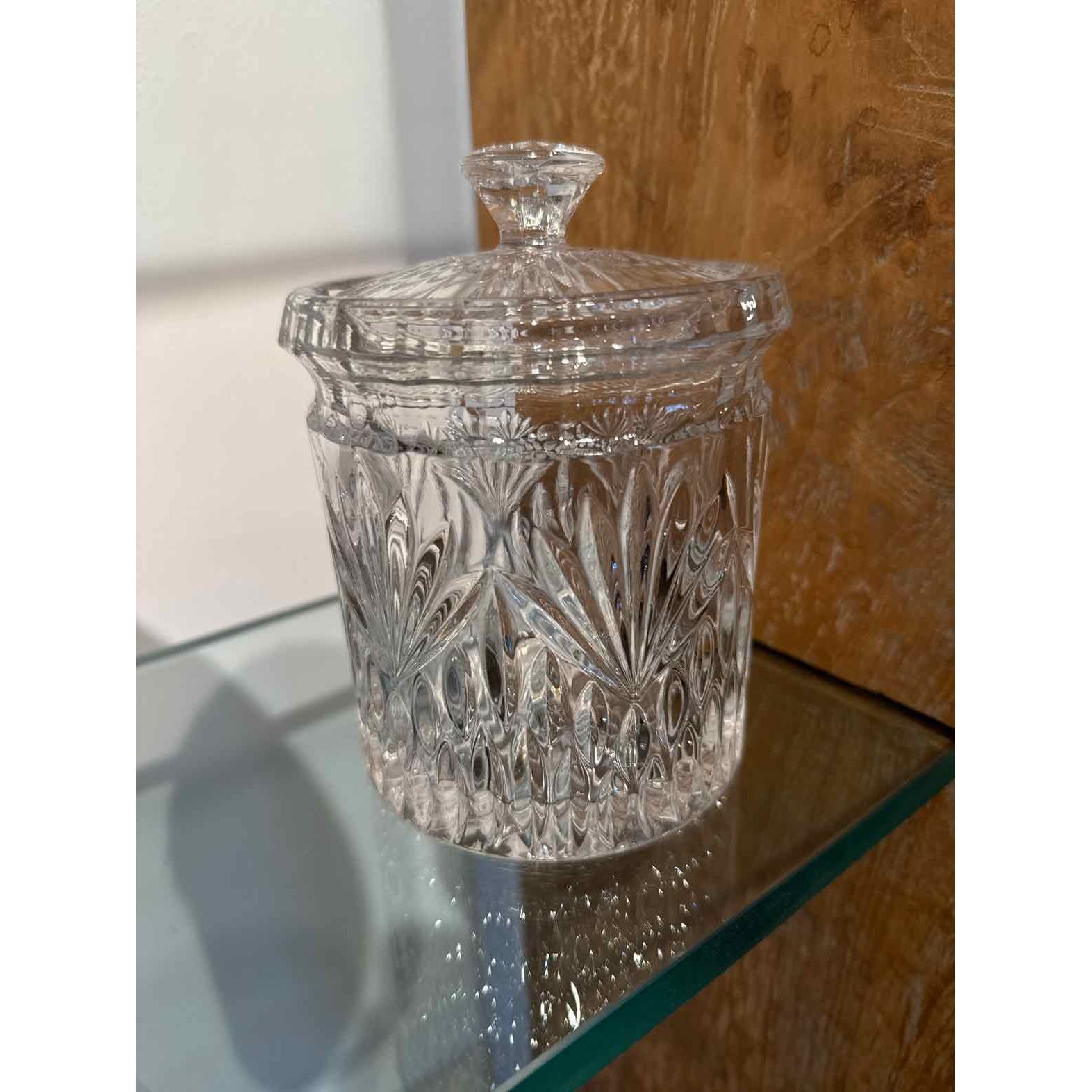 Crystal Biscuit Jar w/Lid