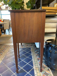 Vintage Dark Wood Buffet w/ Brass Pulls (AS IS)