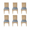 SET of 6 'Woodside' Dining Chairs w/ Flax Linen Cushions by Palecek