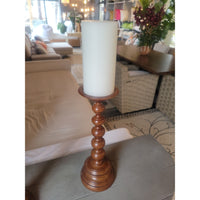 SET of 3 Brown Pillar Candle Holders