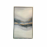 Abstract Oil Painting with Chrome Frame