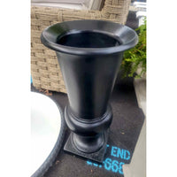 'Selena' Black Concrete Urn Planter by Made Goods