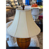 Vintage Trophy Shaped Wood Lamp w/ Chain Pattern 20"Diam X 34"H