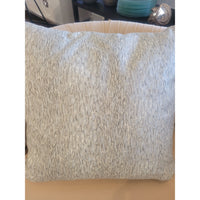 PAIR of Custom Gray & Silver IKAT Square Pillows