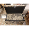 SET of 3 Decorative World Map Themed Nesting Storage Trunks