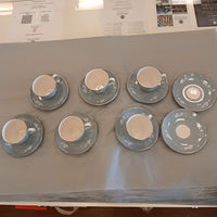SET of 6 Espresso w/ 8 Saucers by Royal Doulton "Reflection"