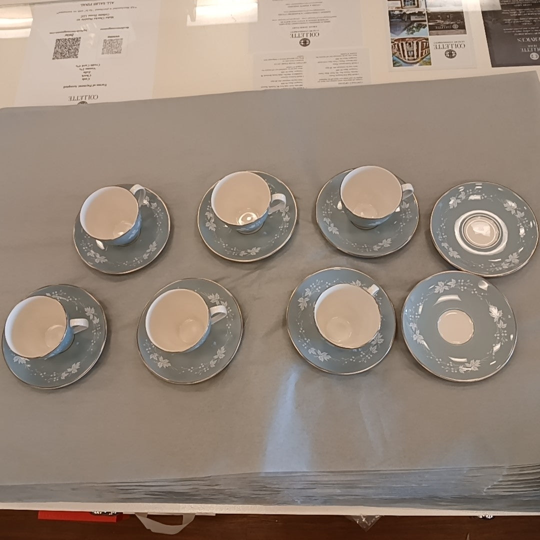 SET of 6 Espresso w/ 8 Saucers by Royal Doulton "Reflection"