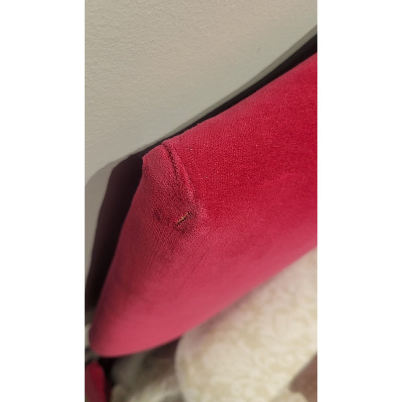 Twin-Sized Pink Velvet Bed