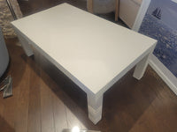 White Grasscloth 4-ft Rectangular Coffee Table (AS IS)