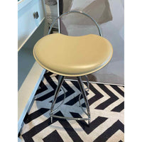SET of 4 Beige Leather Coco Counter Stools by Cattelan Italia