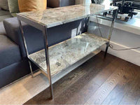 Marble & Chrome 2-Tier Console Table