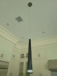 PAIR of Gray Glass Pendant Lights