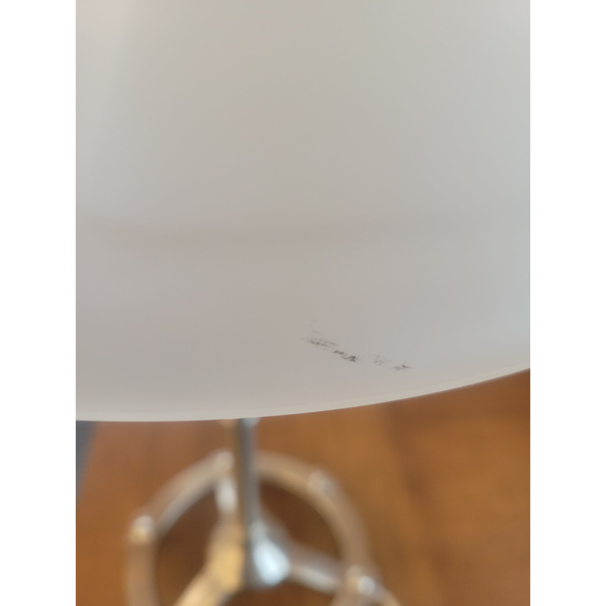 PAIR of Industrial Nickel Table Lamps w/ Glass Shades