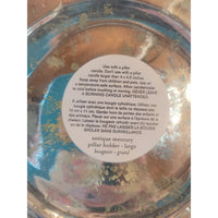 Set of 6  Mercury Glass Pillar Candle Holders