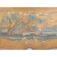 Antique Italian Hand-Painted Trumeau Wall Mirror - colletteconsignment.com