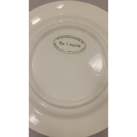 Pair of Teal Edge Ceramic Plates