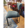 PAIR of Custom Dark Green Performance Velvet Chairs w/ Black Steel Legs