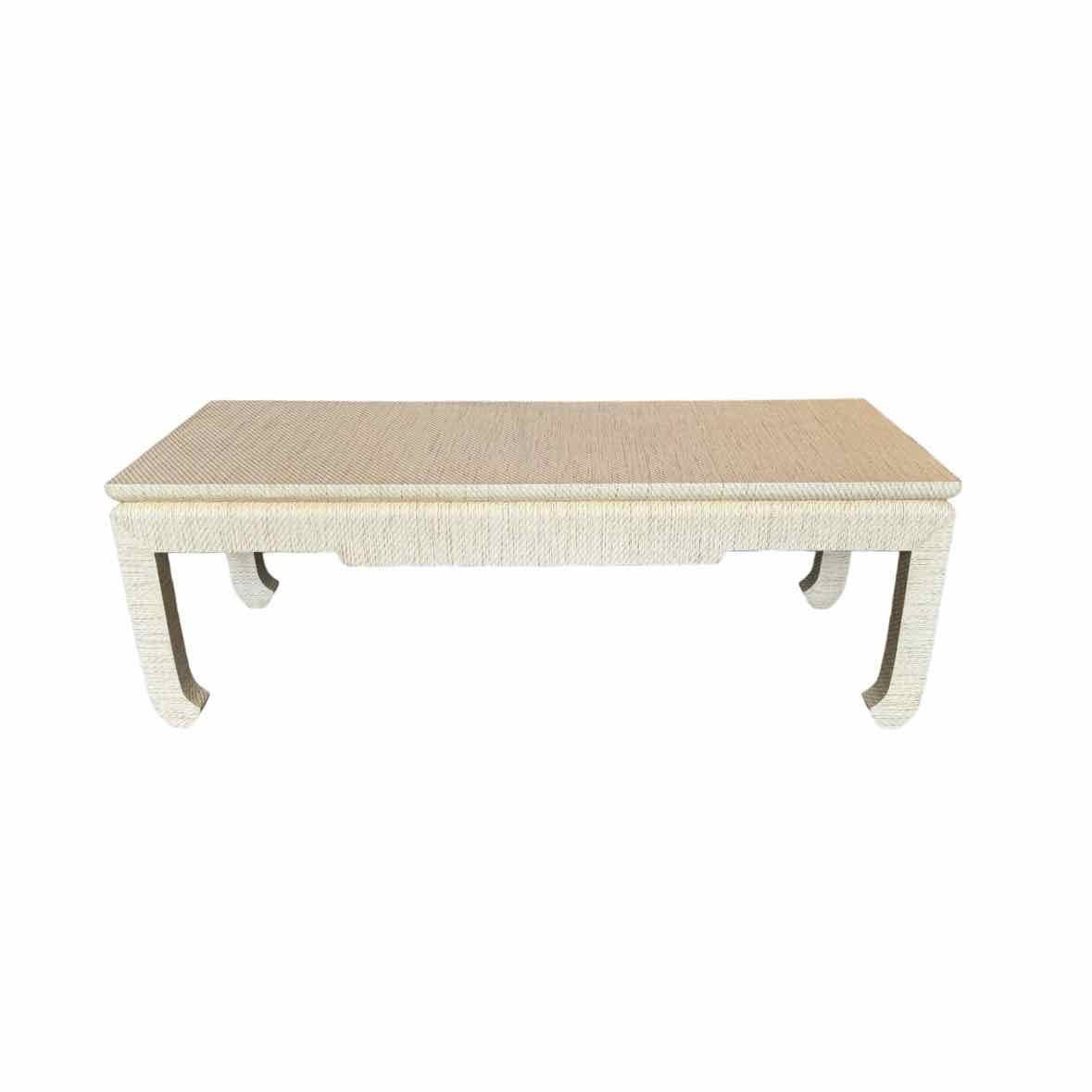 Villa & House Bethany Coffee Table in Natural Twill 50"Wx18"Dx18"H