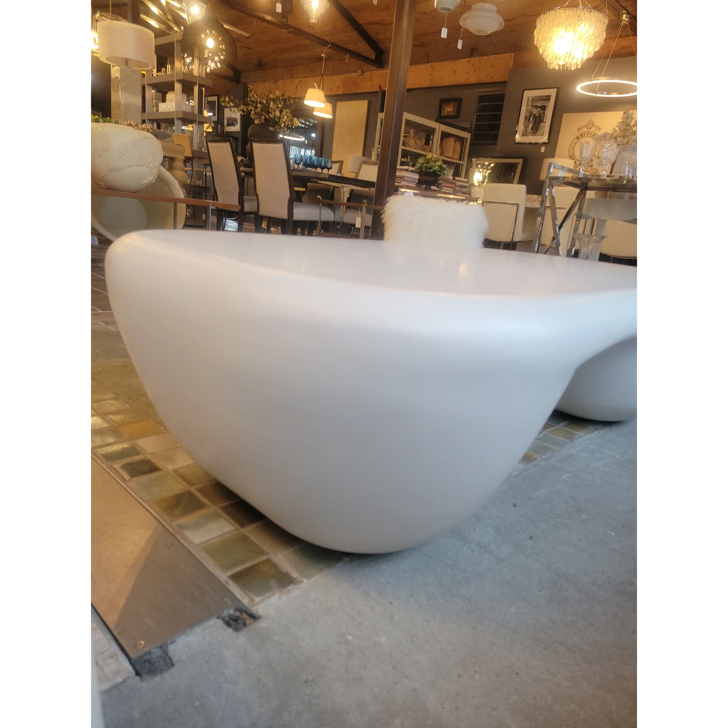 'Elia' White Resin Coffee Table by Bernhardt