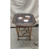 Antique Bamboo Side Table w/ Lacquer Top - AS IS