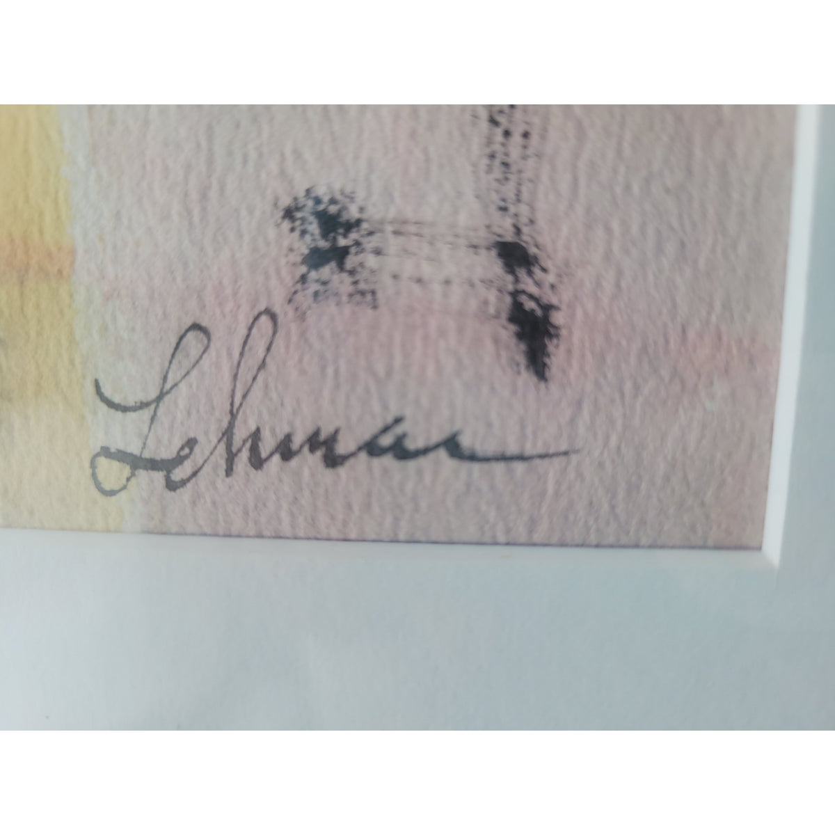 Watercolor Painting by Irving G. Lehman in Matte Black Frame - colletteconsignment.com