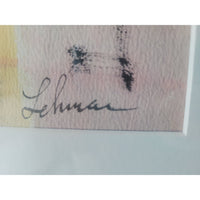 Watercolor Painting by Irving G. Lehman in Matte Black Frame - colletteconsignment.com