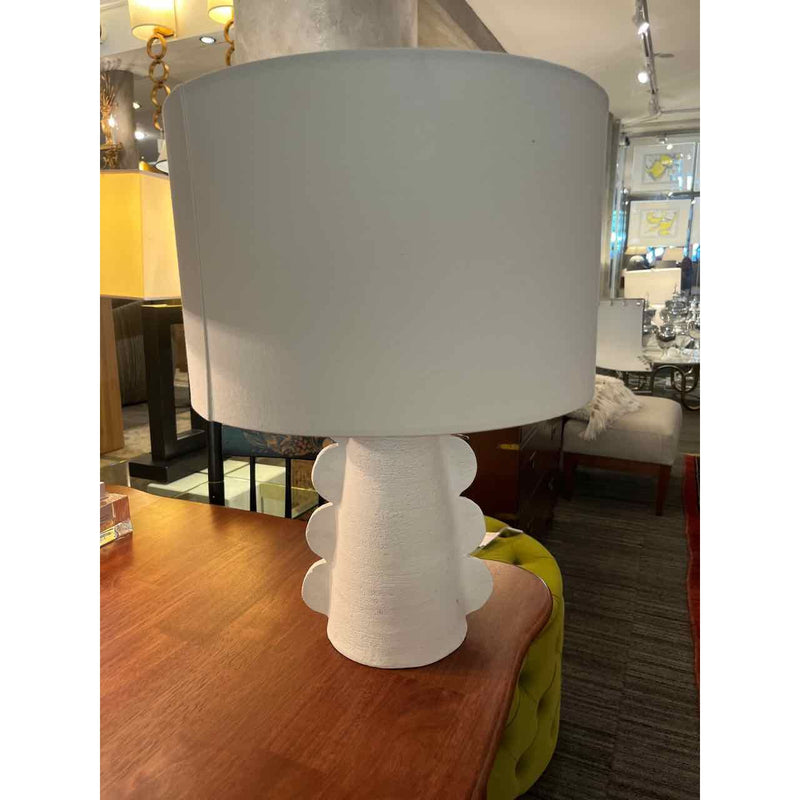 White Plaster Table Lamp