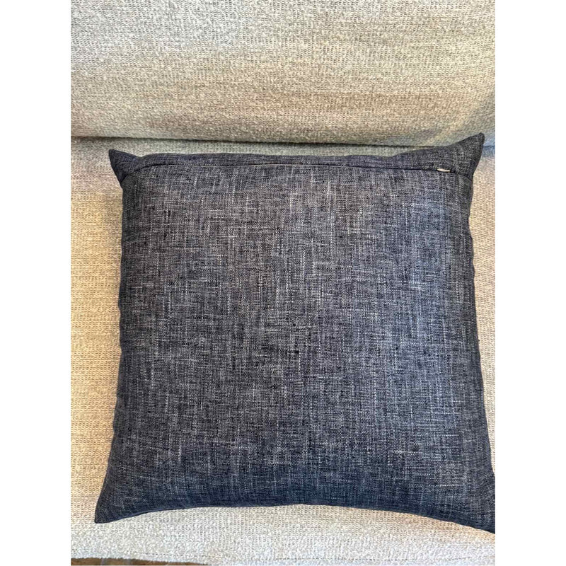 PAIR of Custom Blue Belgian Linen Pillows