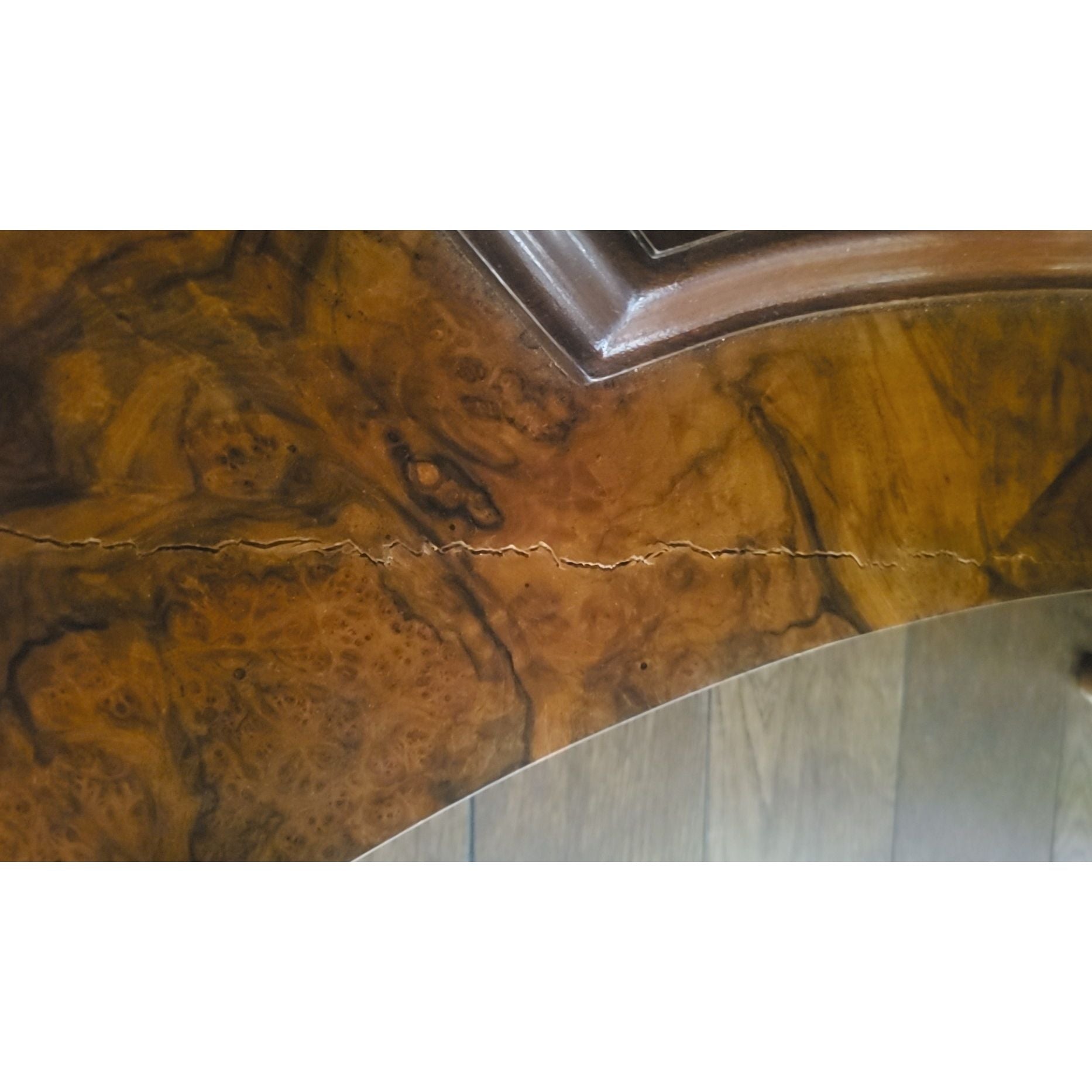 Custom Made Italian Wood Dining Table w/ Inlay