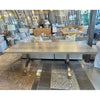 Wood Veneer Dining Table w/ Steel Y Legs
