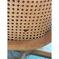 PAIR of Ash Caned Rolling Chairs by Ward Bennett for Brickel