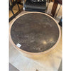 Round Fluted Wood Coffee Table w/ Black Stone Top