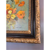 Palette Knife Floral Oil Painting by G. Goldsack in Bronze Tone Frame - AS IS