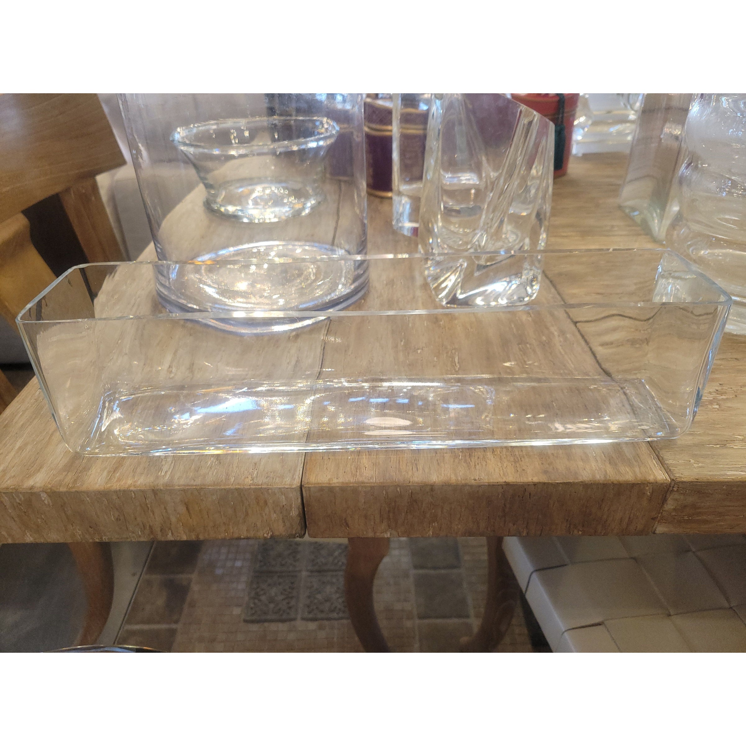 Long Glass Rectangular Vessel