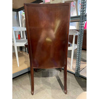 PAIR of Yellow Velvet Armchairs w/ Walnut Panel Backs by Baker