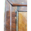 Vintage 3 Door Mottled Wood Armoire w/ Brass Door Pulls - AS IS