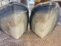 Pair of Blue Agate Geode Bookends by Jonathan Adler