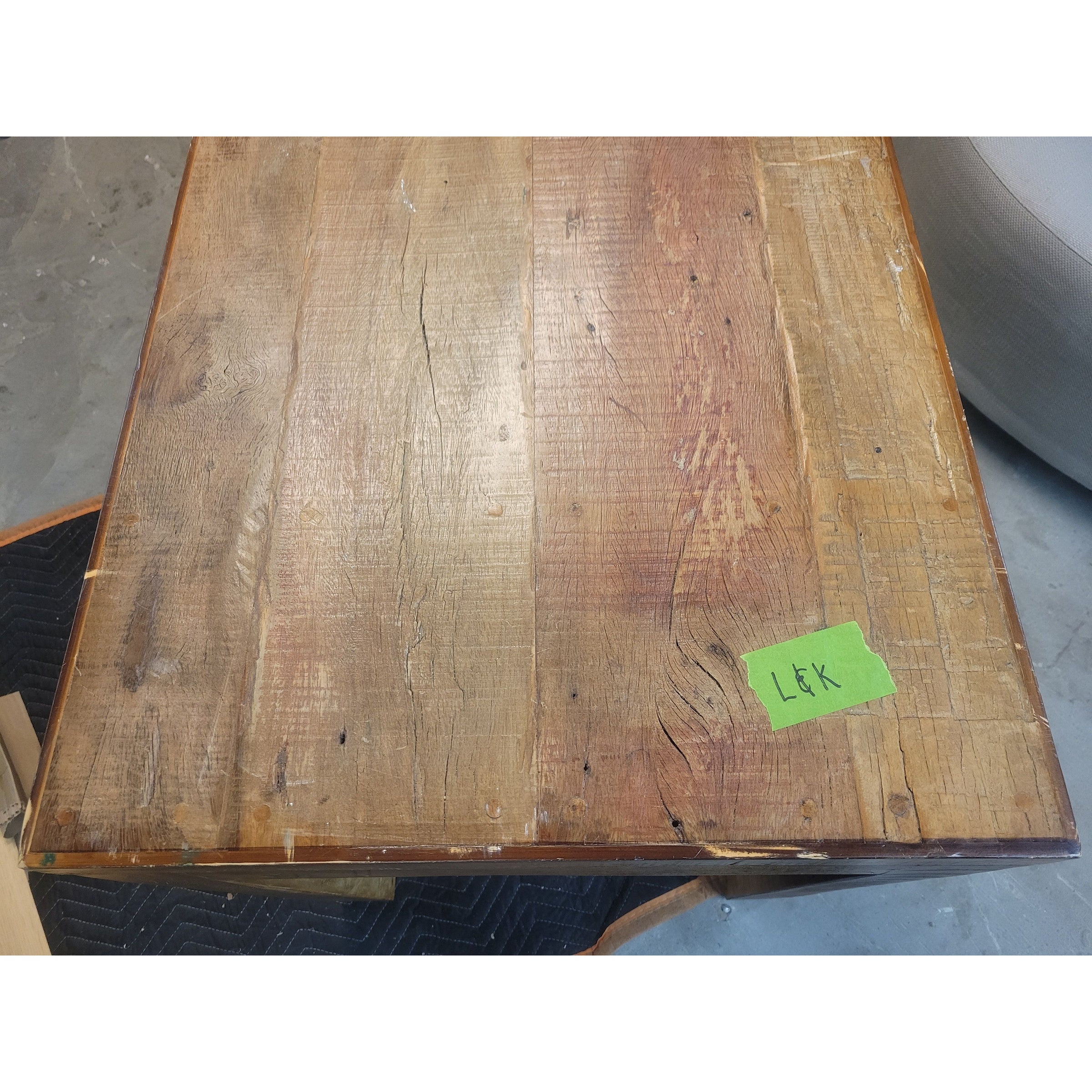 2-Drawer Reclaimed Oak Desk (AS IS)