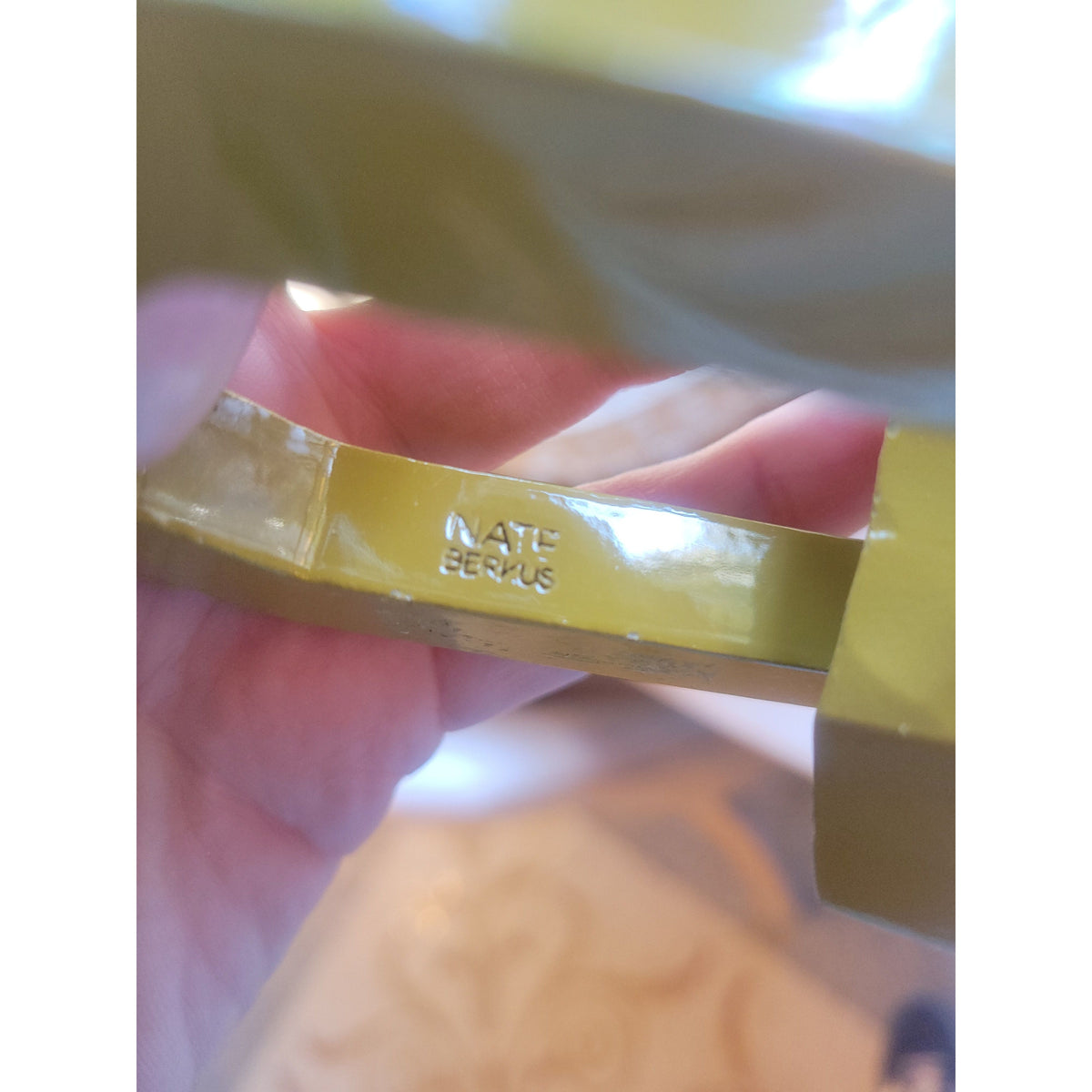 Mustard Lacquer Chain Link by Nate Berkus - colletteconsignment.com