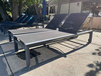 PAIR of Gray Mesh & Metal Outdoor Loungers by Life Outdoor Living (AS IS)