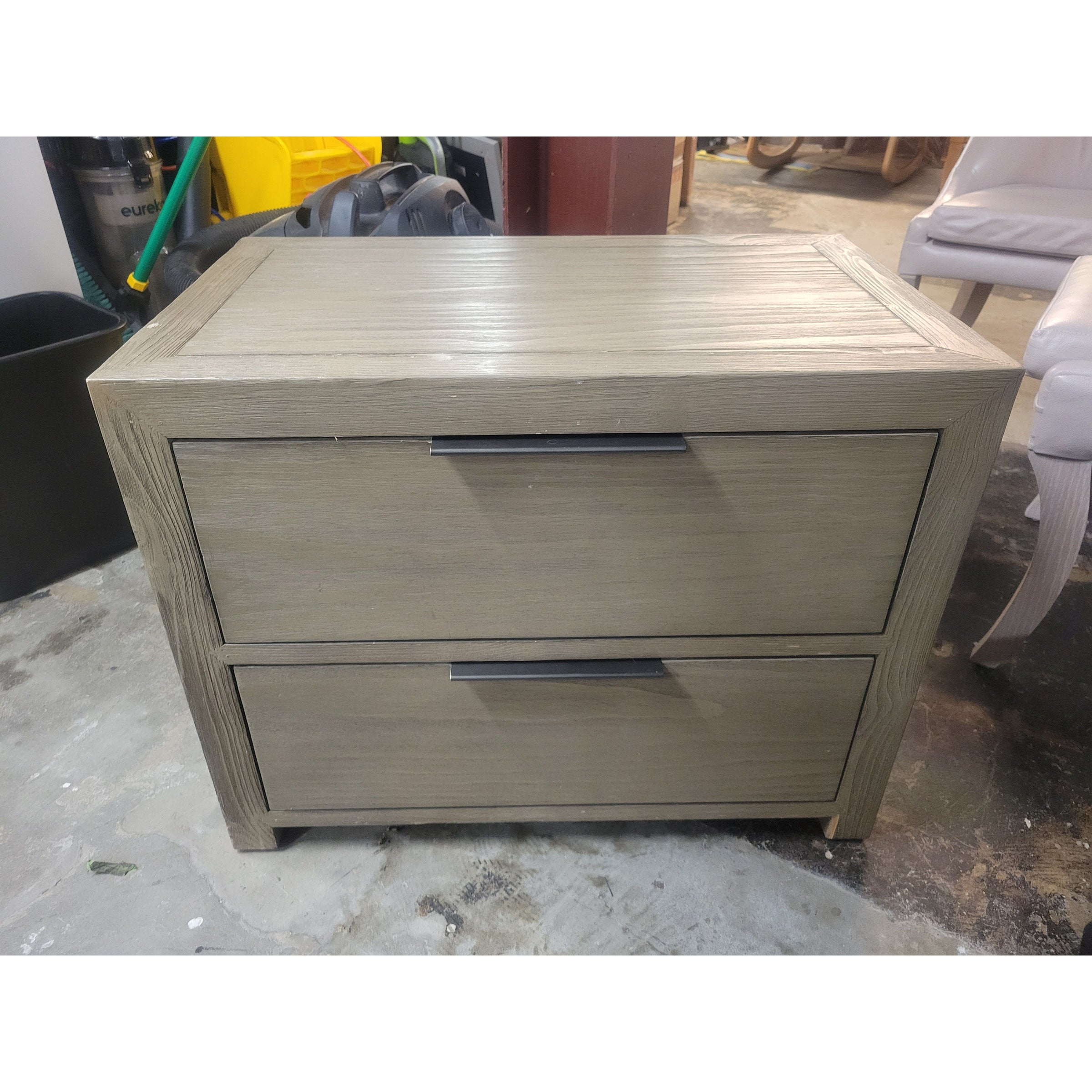 PAIR of 'Laguna' 2-Drawer Driftwood Side Tables by RH