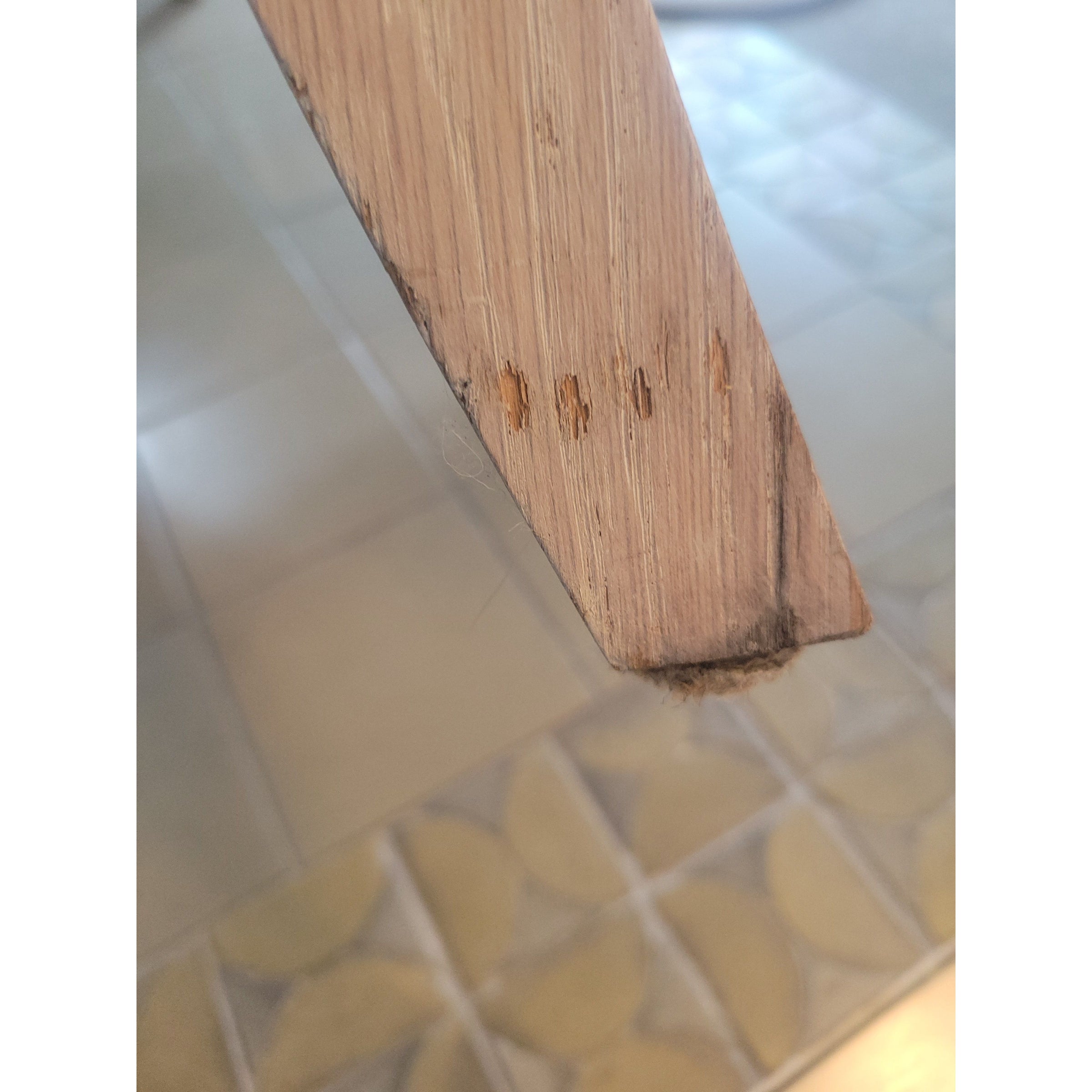 SET of 10 Warm Gray Leather Dining Chairs - AS IS