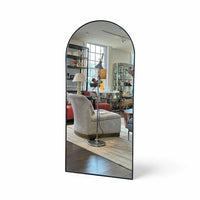 Black Arch Floor Mirror