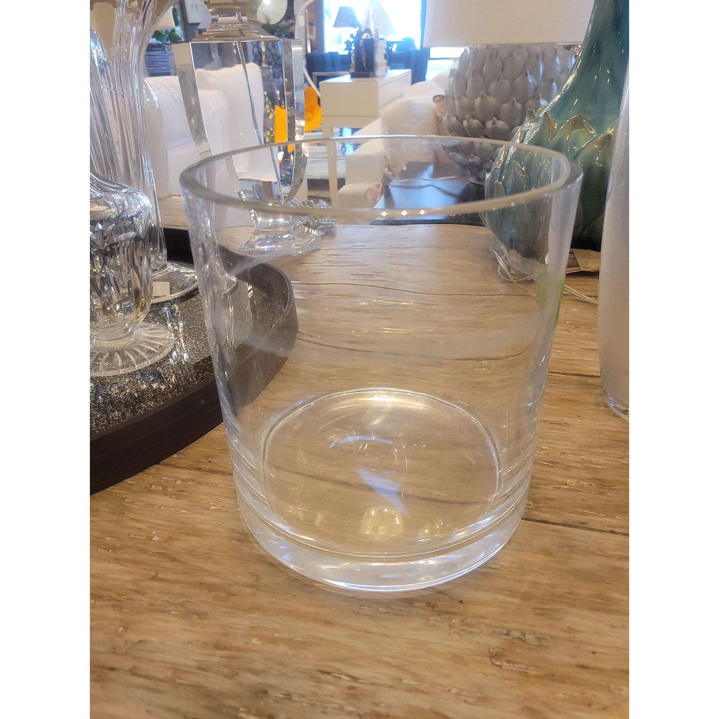 XL Glass Candle Holder (AS IS) - colletteconsignment.com